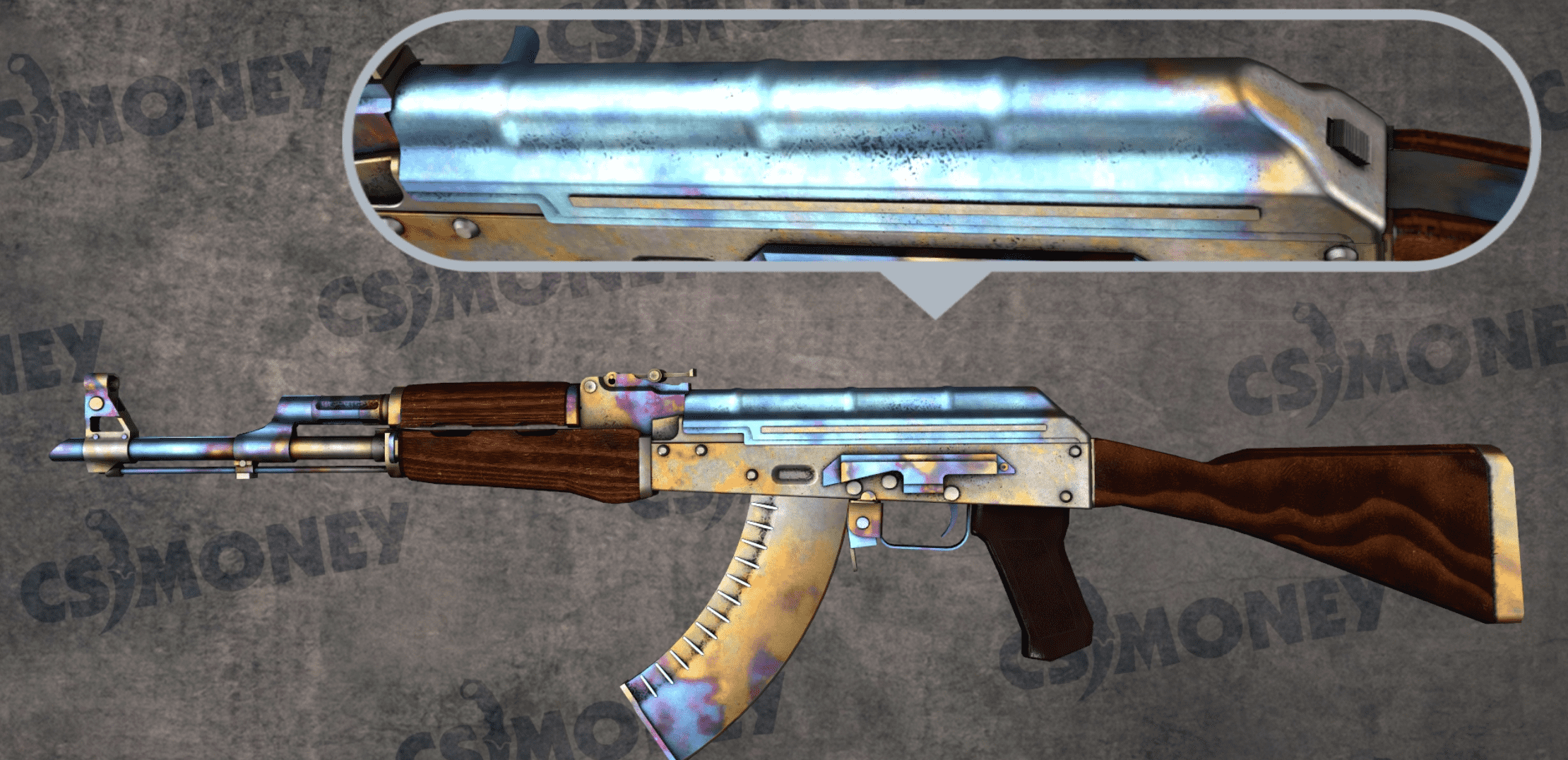 AK-47 Case Hardened Seed 592 has a beautiful blue top similar to pattern 15...