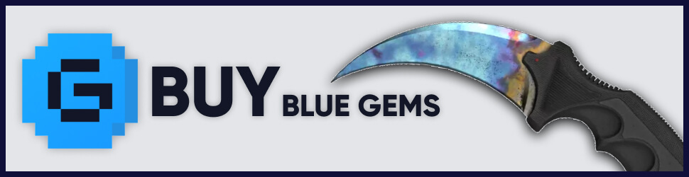 Karambit Blue Gem White - Gamerpay