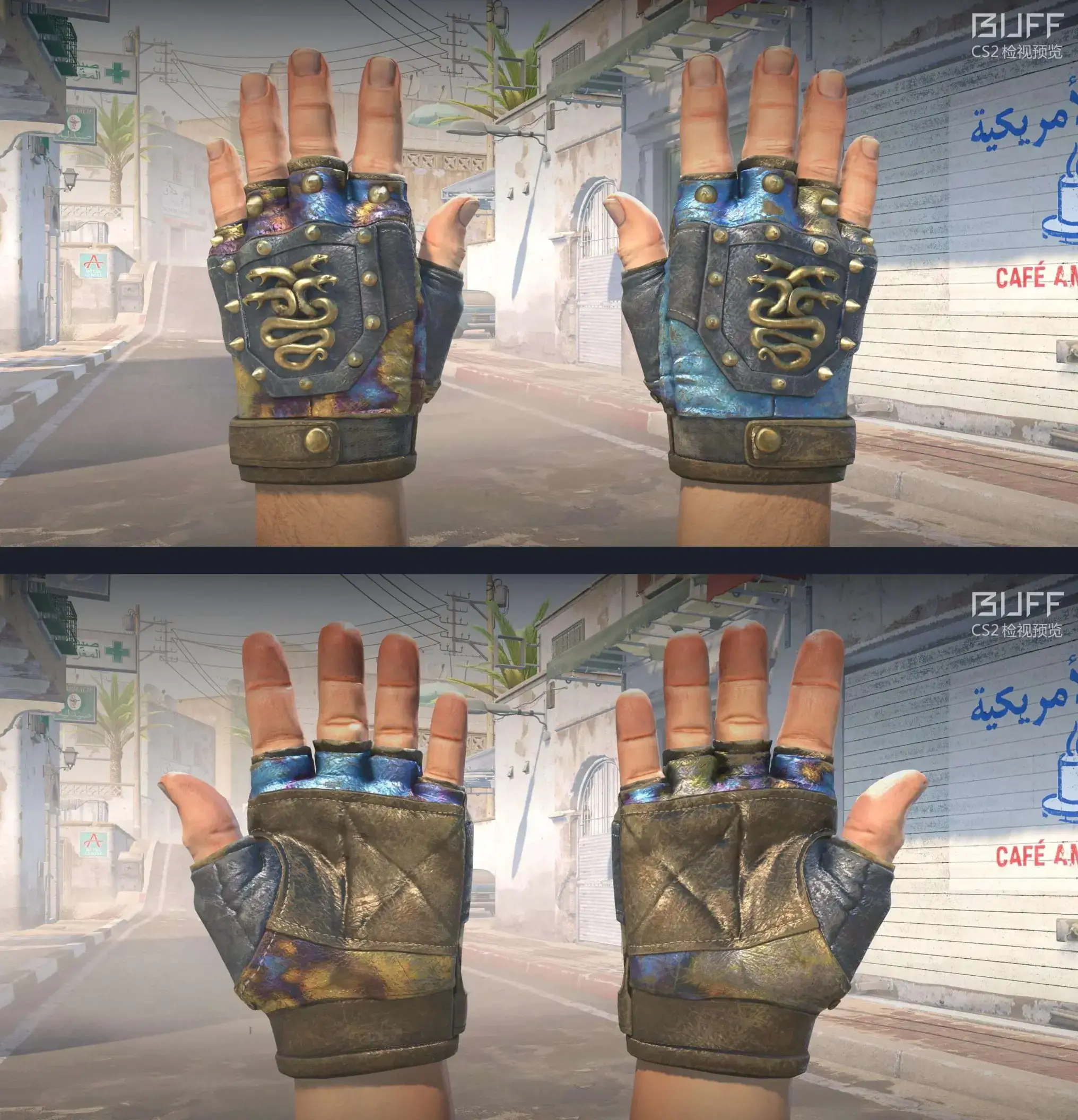 CS2 Hydra Gloves Case Hardened Seed Pattern 55